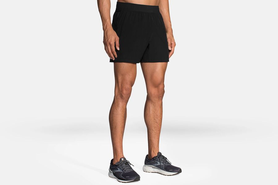 Brooks Men's Sherpa 5" Bottoms Black ( RVQFP2769 )